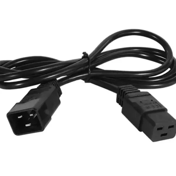 CABLE POWER CORD MALE-FEMALE C19 TO C20 0,5M BLACK