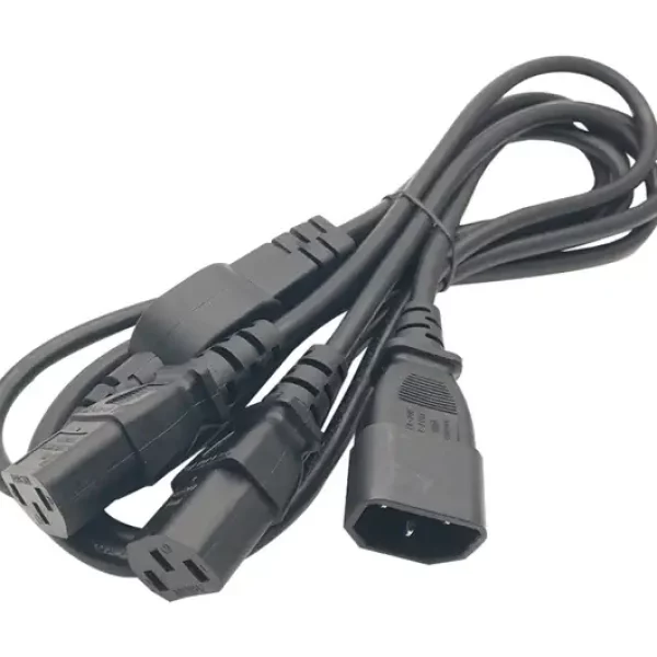 CABLE POWER CORD Y 1MALE-2FEMALE FOR UPS-PC 4M BLACK