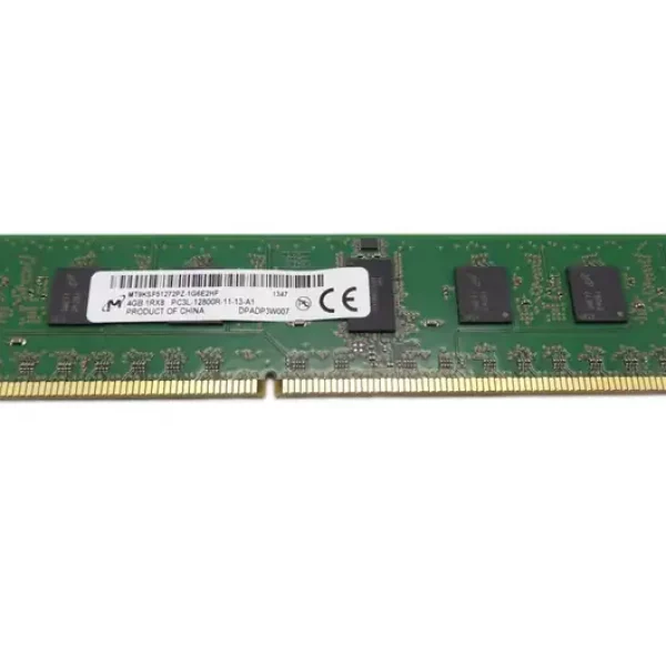 4GB MICRON PC3L-12800R DDR3-1600 1Rx8 CL11 ECC RDIMM 1.35V