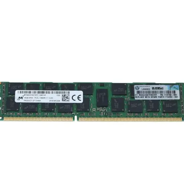 16GB HP PC3L-12800R DDR3-1600 2Rx4 CL11 ECC RDIMM 1.35V