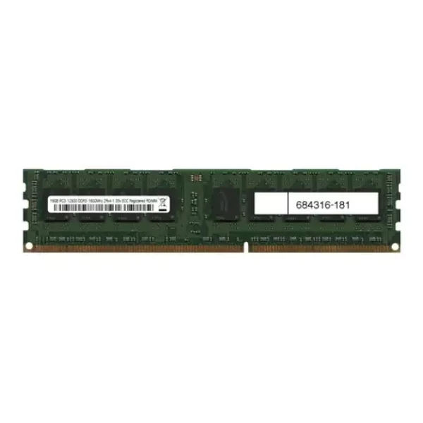 16GB HP PC3-12800R DDR3-1600 2Rx4 CL11 RDIMM 1.5V