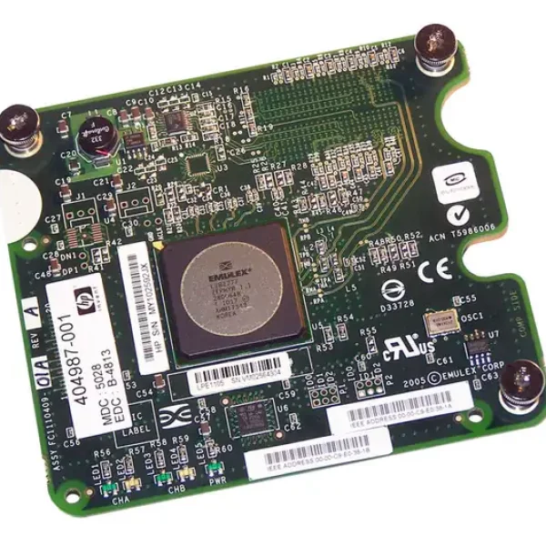 BLADE HBA FC HP EMULEX LPE1105 DUAL PORT 4GB MEZZANINE CARD