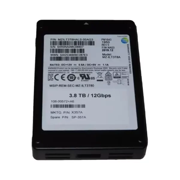 SSD SRV 3.84TB SAMSUNG SAS 12G PM1643 2.5"