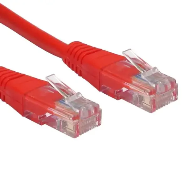PATCH CORD UTP CABLE 2M CAT5E RED NEW