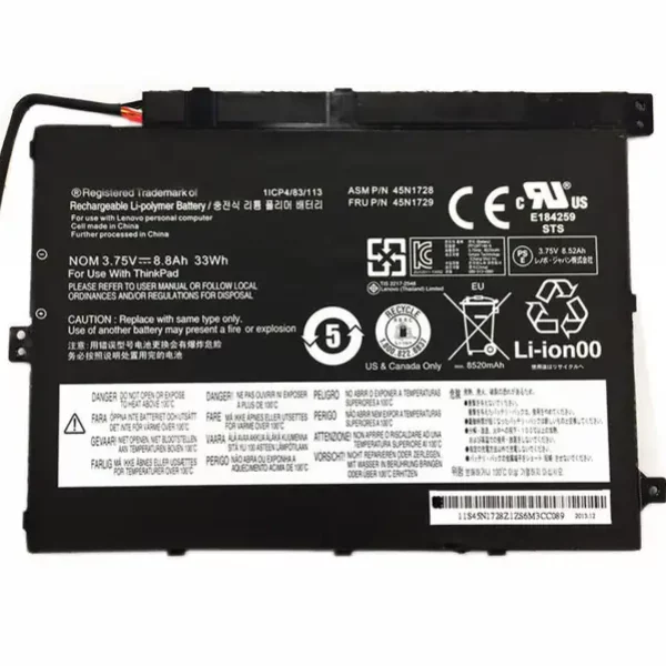 LENOVO THINKPAD TABLET 10 BATTERY NEW