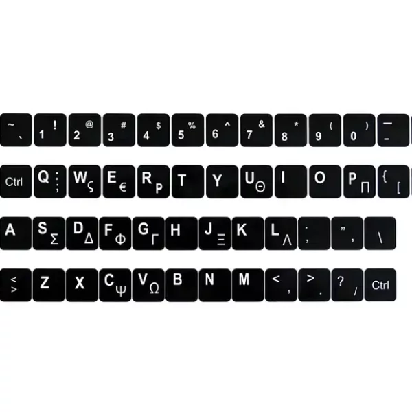 ΑΥΤΟΚΟΛΛΗΤΑ ΕΛΛΗΝΙΚΩΝ ΧΑΡΑΚΤΗΡΩΝ ΓΙΑ LAPTOP BLACK