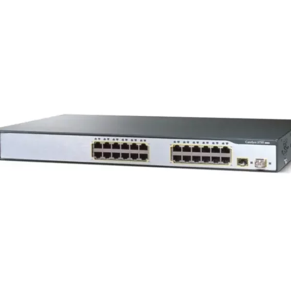 SWITCH ETH 24P 100MB & 2SFP CISCO CATALYST C3750 WS-C3750-24TS-E
