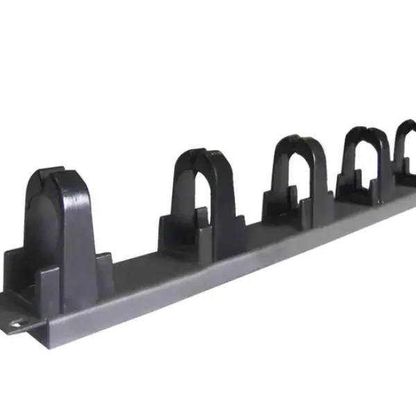 CABLE MANAGER NONAME 1U 5 HOOK GRAY BLACK METAL/PLASTIC