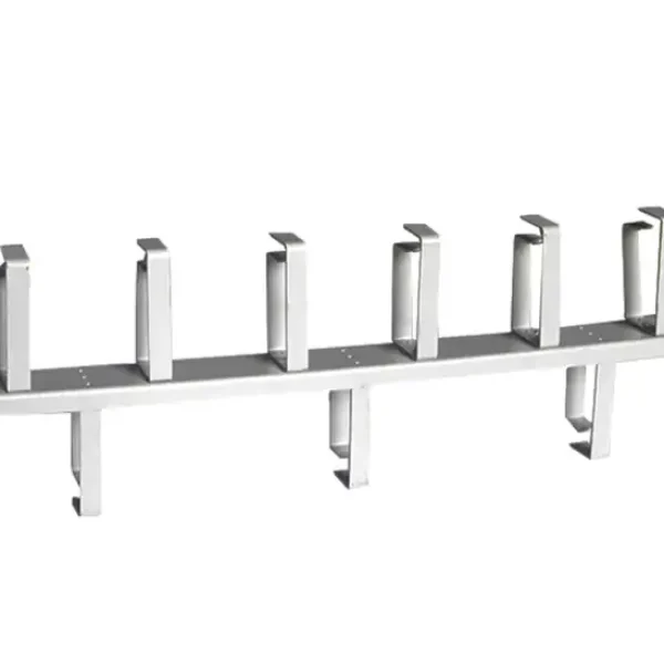 CABLE MANAGER NONAME 1U 6F/3B HOOK WHITE METAL